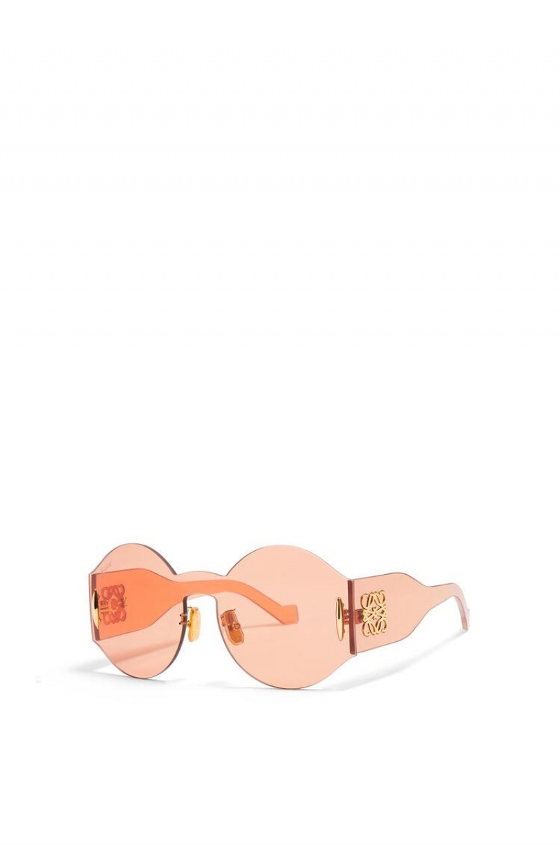 Gafas de Sol Loewe Round mask sunglasses in nylon Mujer Naranjas | 724KLZFQP