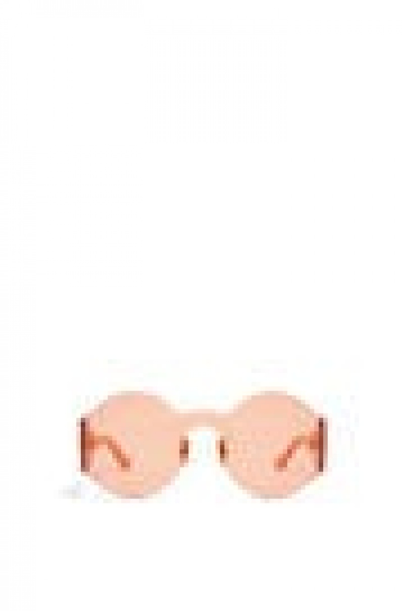 Gafas de Sol Loewe Round mask sunglasses in nylon Mujer Naranjas | 724KLZFQP