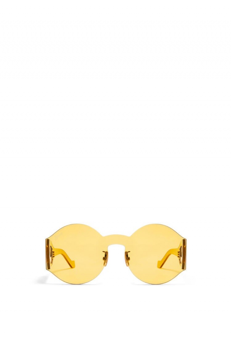 Gafas de Sol Loewe Round mask sunglasses in nylon Mujer Amarillo | 498NQGSDR