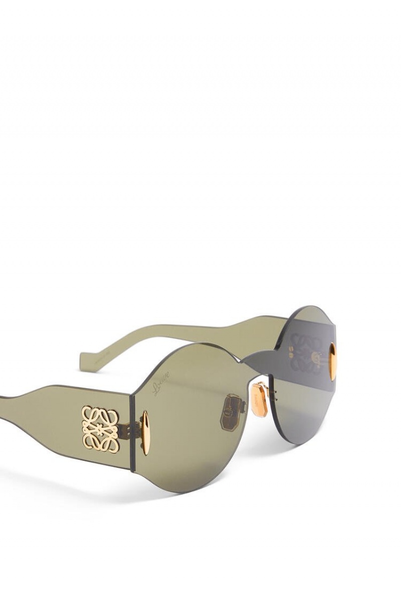 Gafas de Sol Loewe Round mask sunglasses in nylon Mujer Verde Oscuro | 214SHKWNV