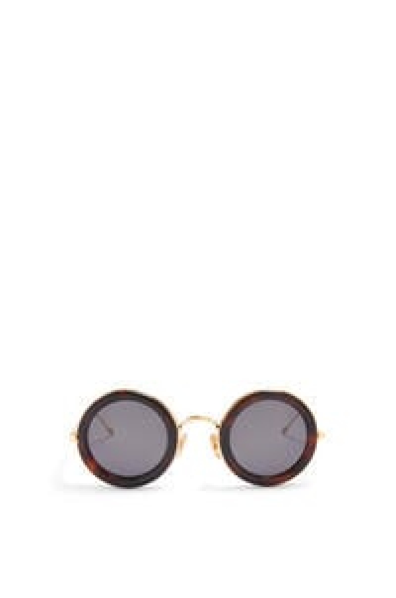 Gafas de Sol Loewe Round sunglasses in acetate Mujer Doradas | 340GPDHQV