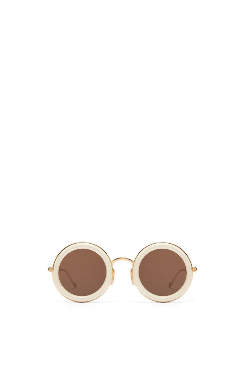 Gafas de Sol Loewe Round sunglasses in acetate Mujer Doradas | 340GPDHQV