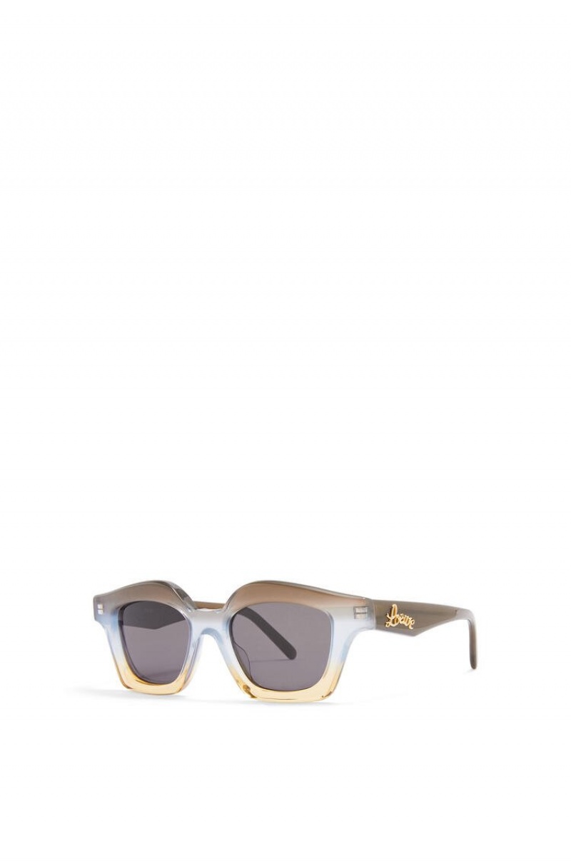 Gafas de Sol Loewe Small browline sunglasses in acetate Mujer Gris Azules | 317VKCRNB