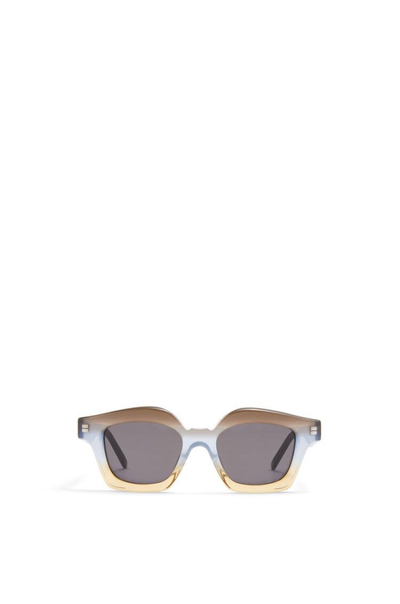 Gafas de Sol Loewe Small browline sunglasses in acetate Mujer Gris Azules | 317VKCRNB