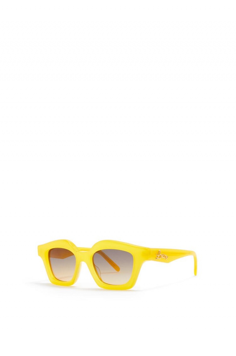 Gafas de Sol Loewe Small browline sunglasses in acetate Mujer Amarillo | 068WMQVAZ