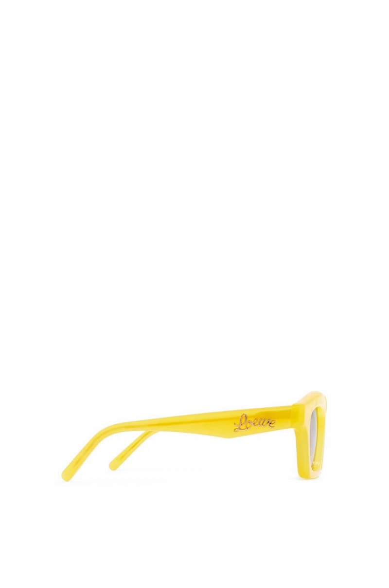 Gafas de Sol Loewe Small browline sunglasses in acetate Mujer Amarillo | 068WMQVAZ