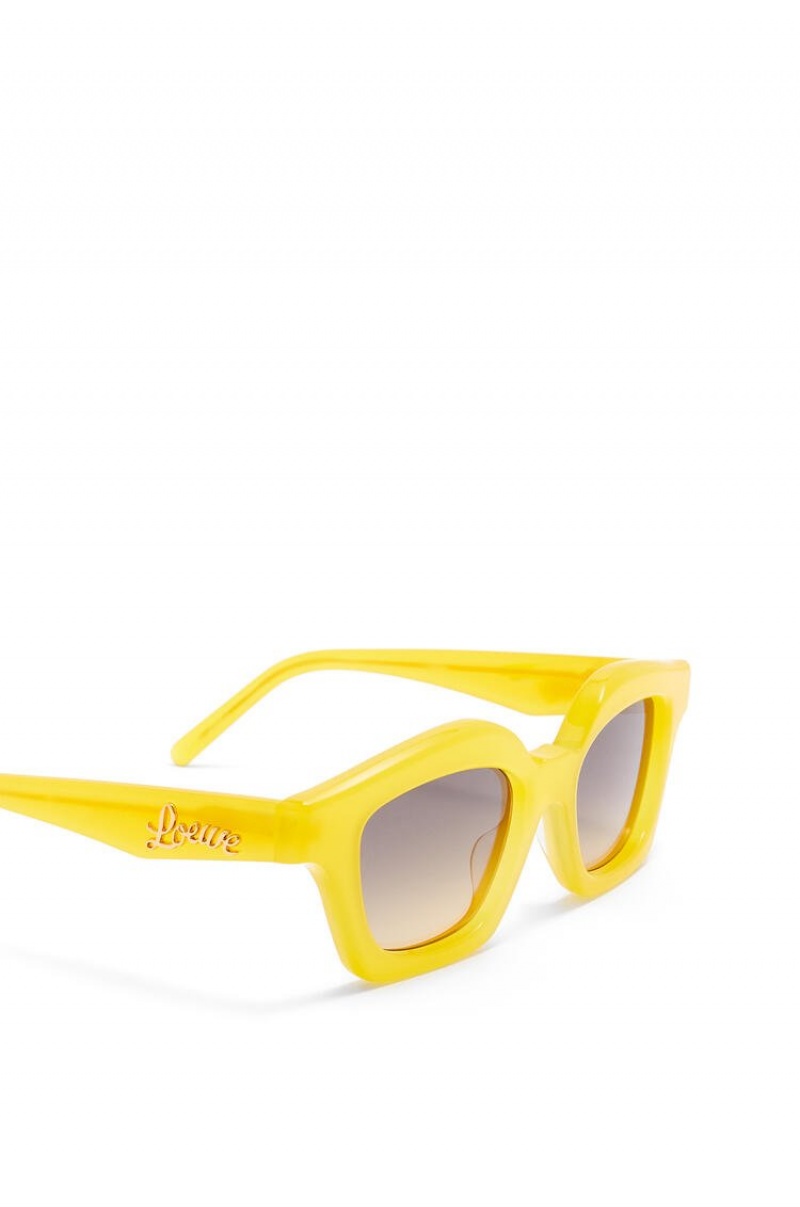 Gafas de Sol Loewe Small browline sunglasses in acetate Mujer Amarillo | 068WMQVAZ