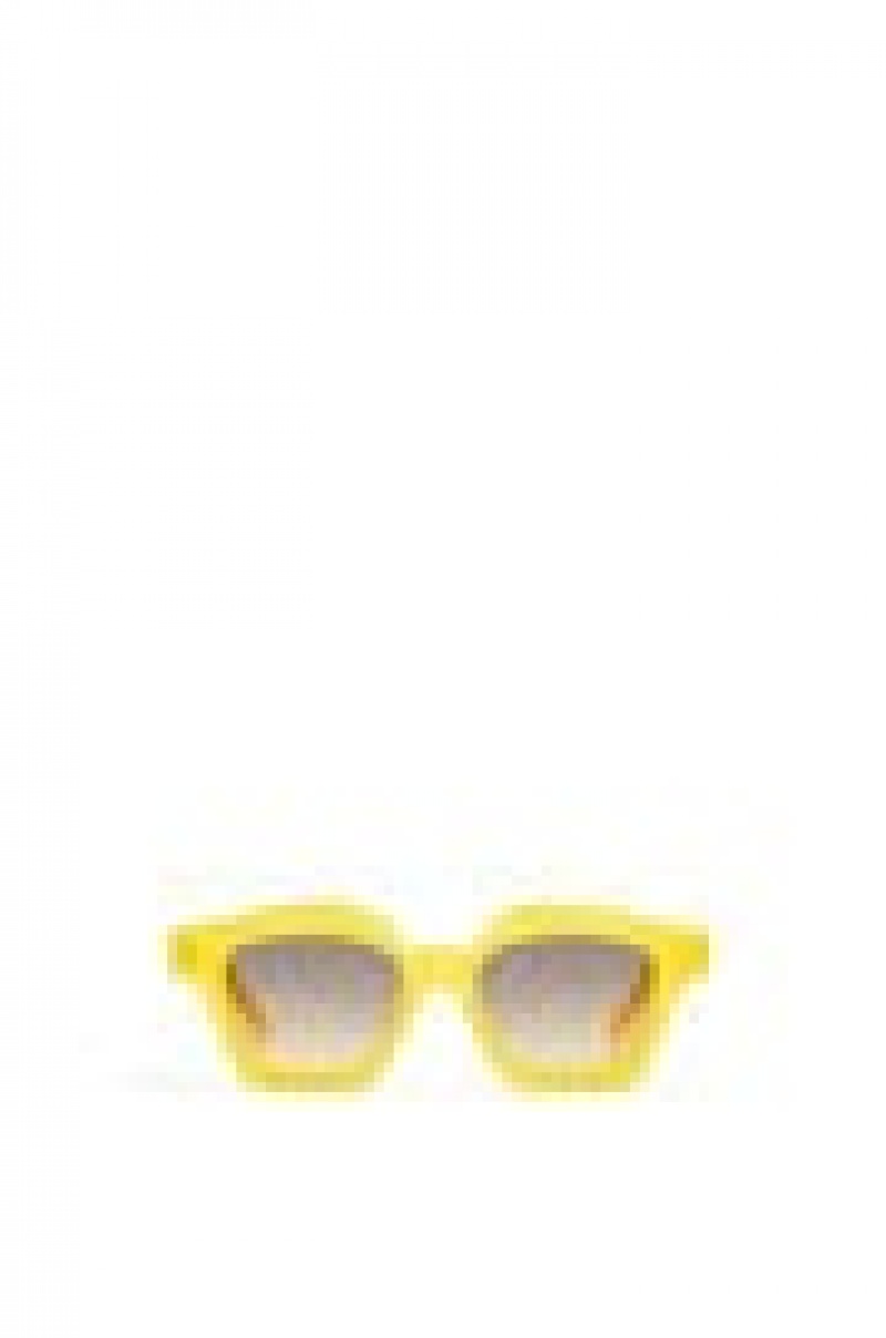 Gafas de Sol Loewe Small browline sunglasses in acetate Mujer Amarillo | 068WMQVAZ