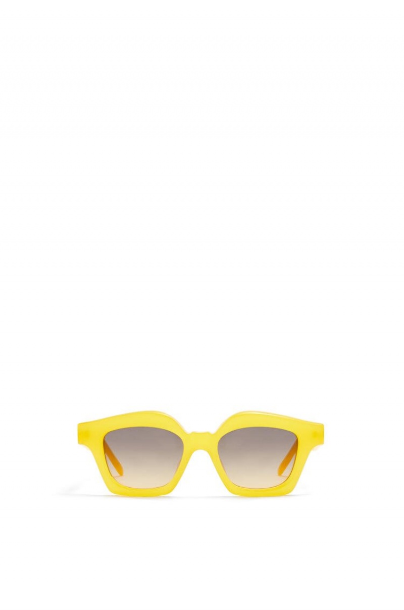 Gafas de Sol Loewe Small browline sunglasses in acetate Mujer Amarillo | 068WMQVAZ