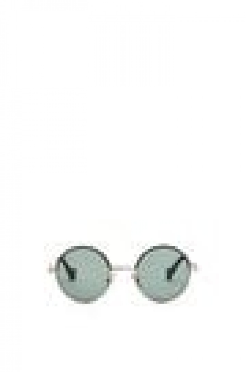 Gafas de Sol Loewe Small round sunglasses in metal Mujer Kaki Verde | 790VDWXEN