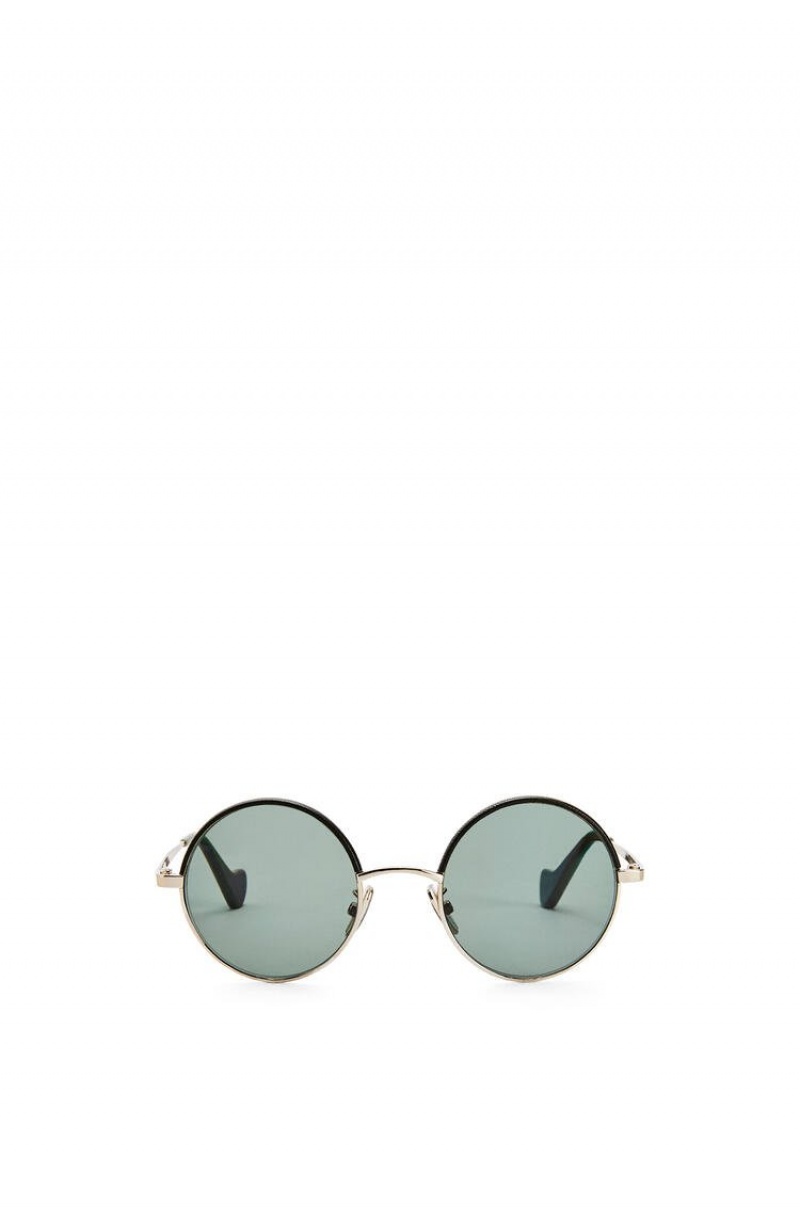 Gafas de Sol Loewe Small round sunglasses in metal Mujer Kaki Verde | 790VDWXEN