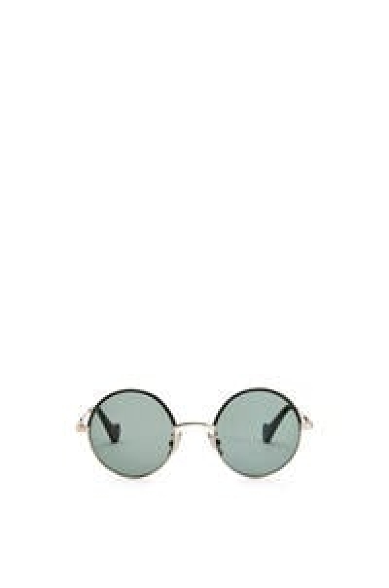 Gafas de Sol Loewe Small round sunglasses in metal Mujer Marrones Oscuro | 039TADOGQ