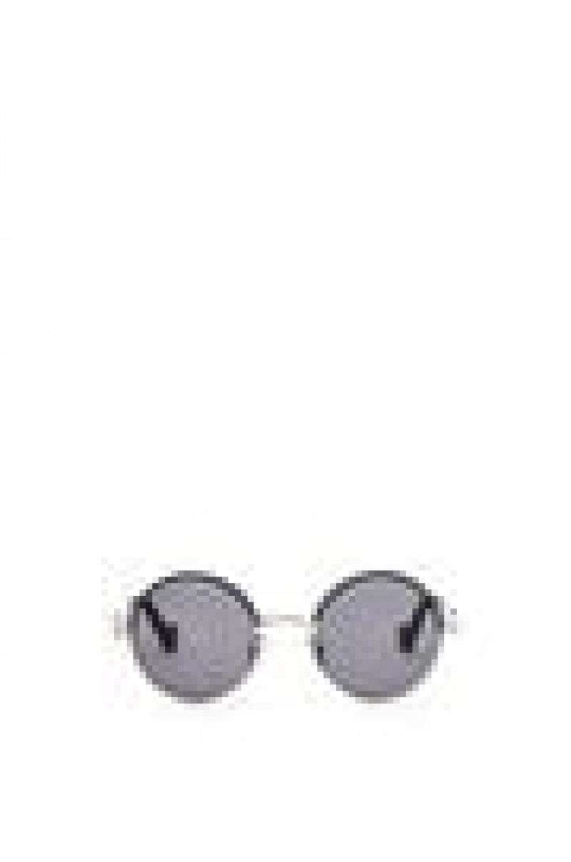 Gafas de Sol Loewe Small round sunglasses in metal Hombre Gris | 854GDBLEO