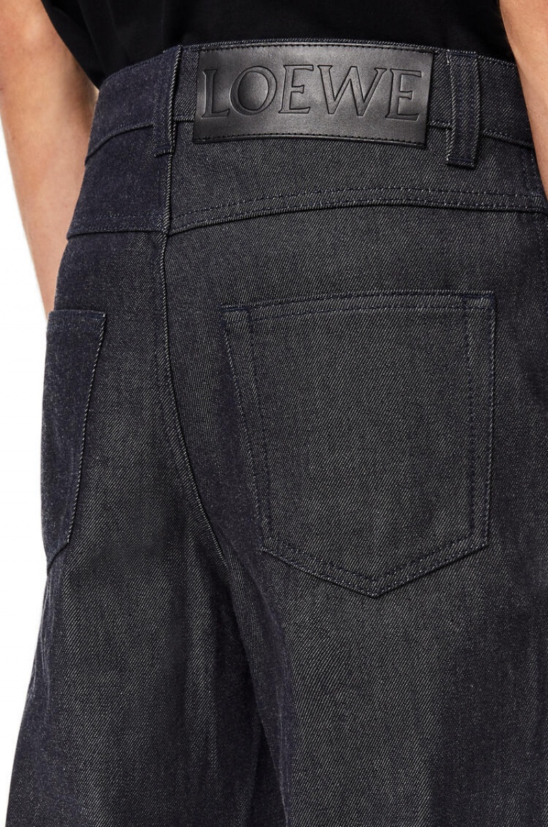 Jeans Loewe Fisherman jeans in denim Hombre Azul Marino Azules | 235HLAUVN