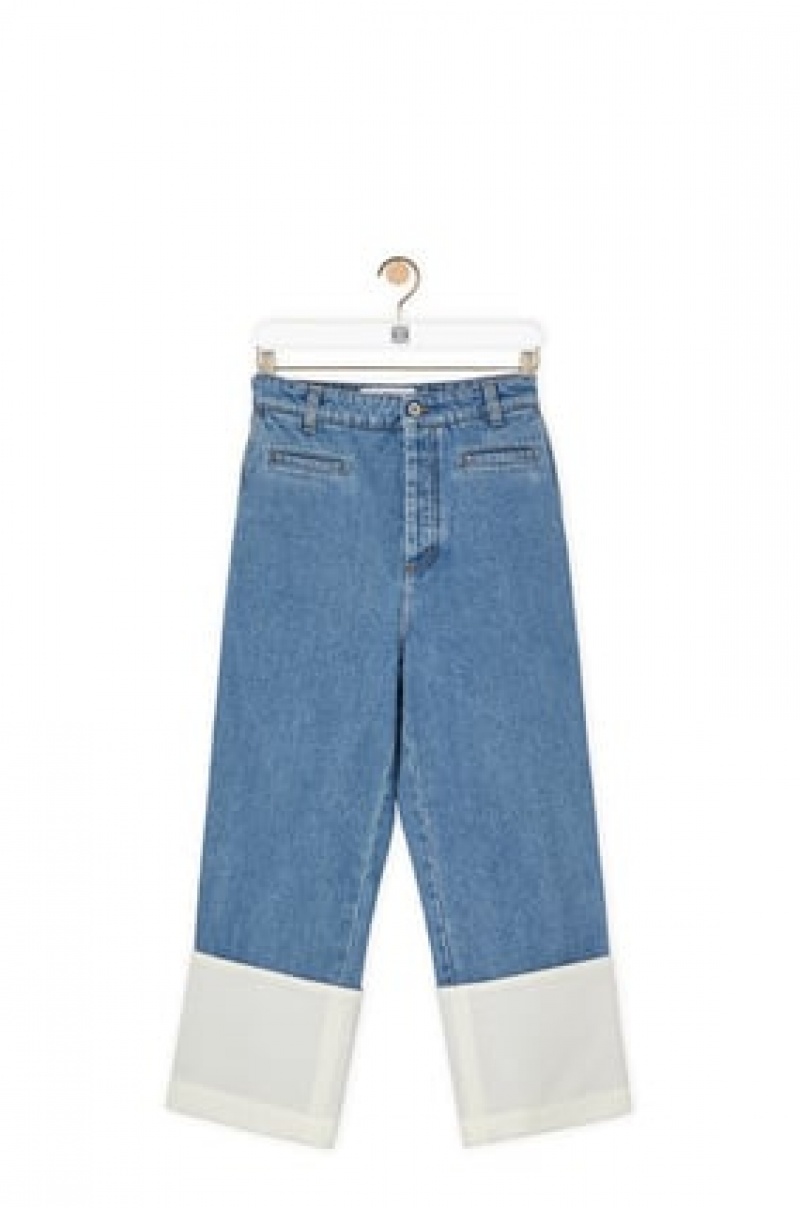 Jeans Loewe Fisherman stonewash jeans in cotton Hombre Azules | 017CFHARZ