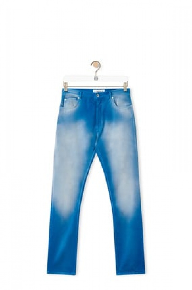 Jeans Loewe Jeans in sunbleach denim Hombre Azules | 783HSFZVI