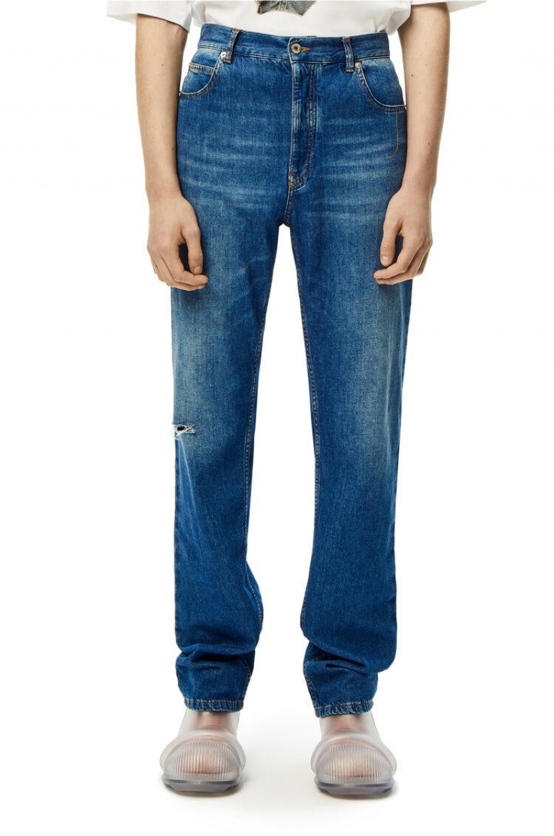 Jeans Loewe Jeans in washed denim Hombre Indigo Azules | 234LVIURF