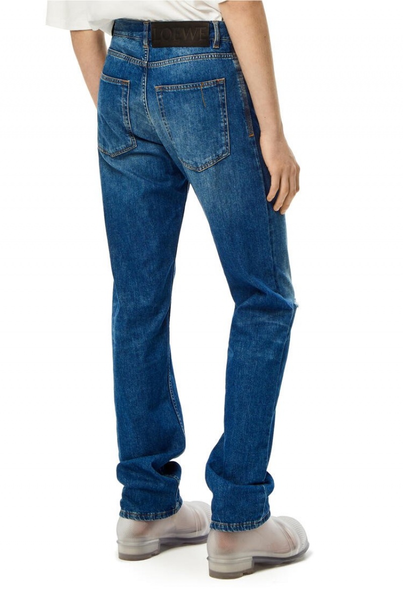 Jeans Loewe Jeans in washed denim Hombre Indigo Azules | 234LVIURF