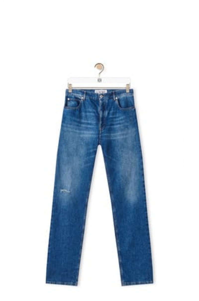 Jeans Loewe Jeans in washed denim Hombre Indigo Azules | 234LVIURF