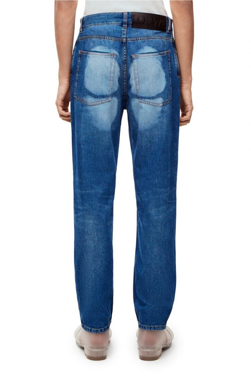 Jeans Loewe Jeans in washed denim Hombre Indigo Azules | 458LMVCTB