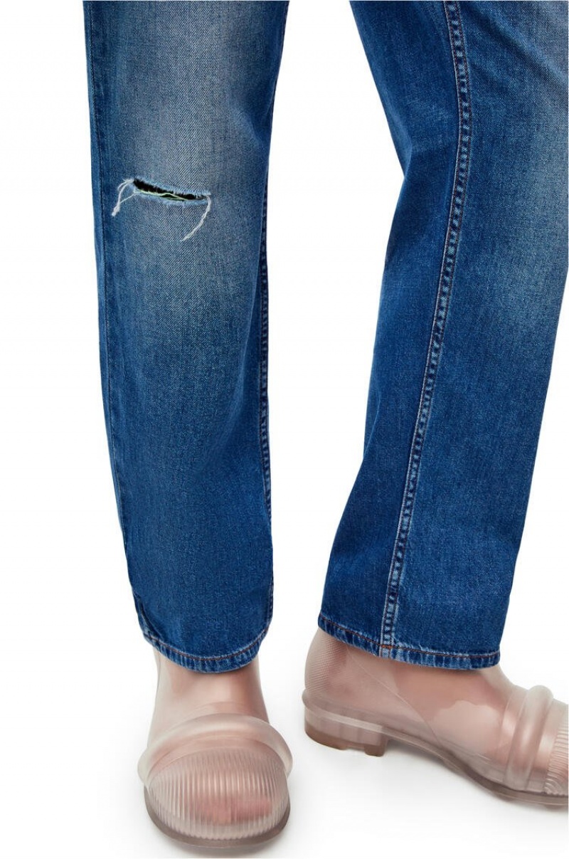 Jeans Loewe Jeans in washed denim Hombre Indigo Azules | 458LMVCTB