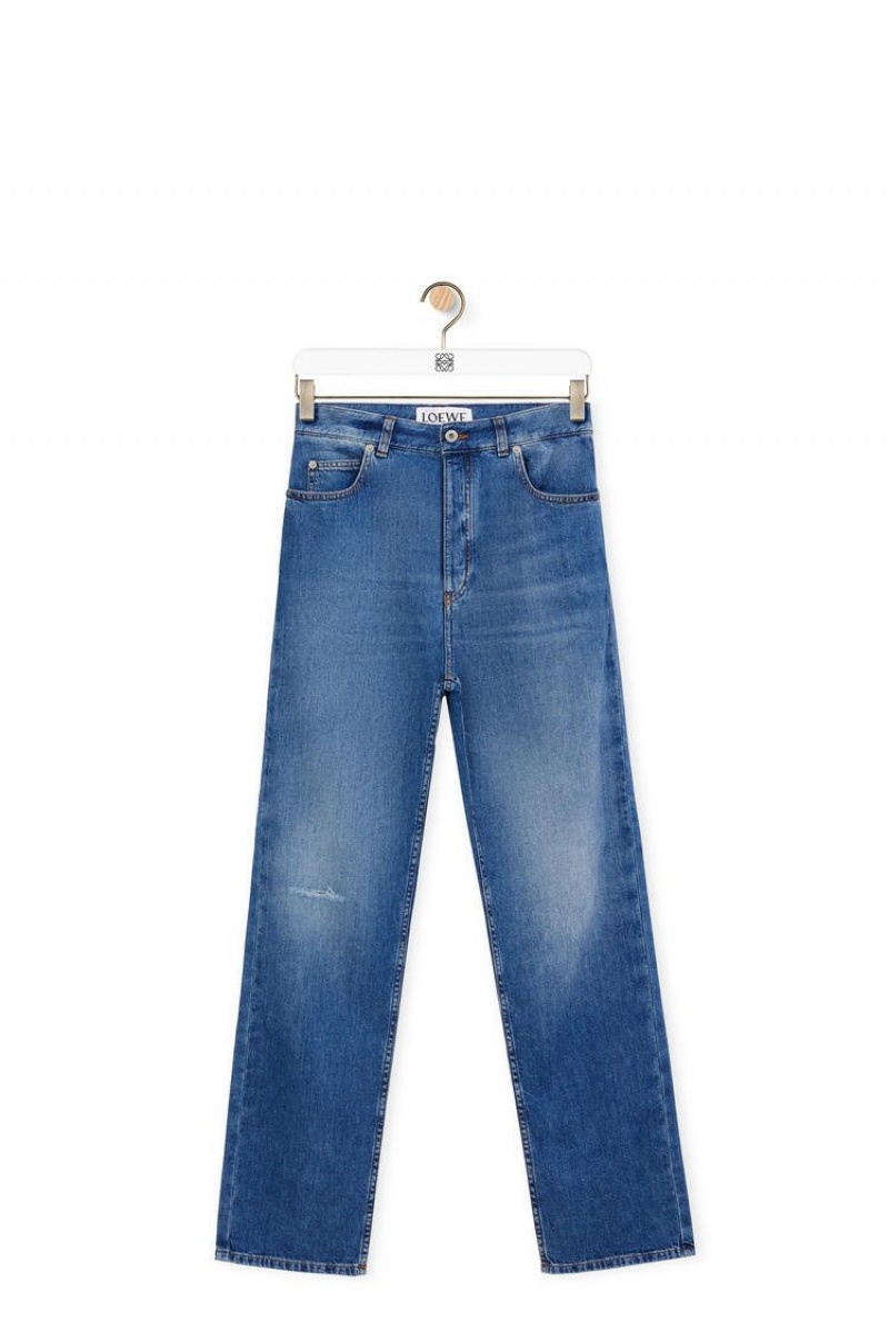 Jeans Loewe Jeans in washed denim Hombre Indigo Azules | 458LMVCTB