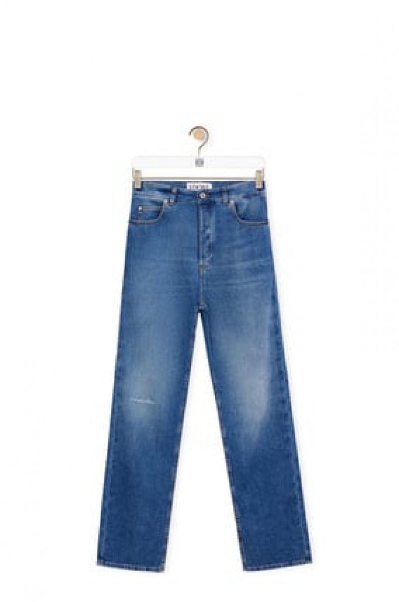 Jeans Loewe Jeans in washed denim Hombre Indigo Azules | 458LMVCTB