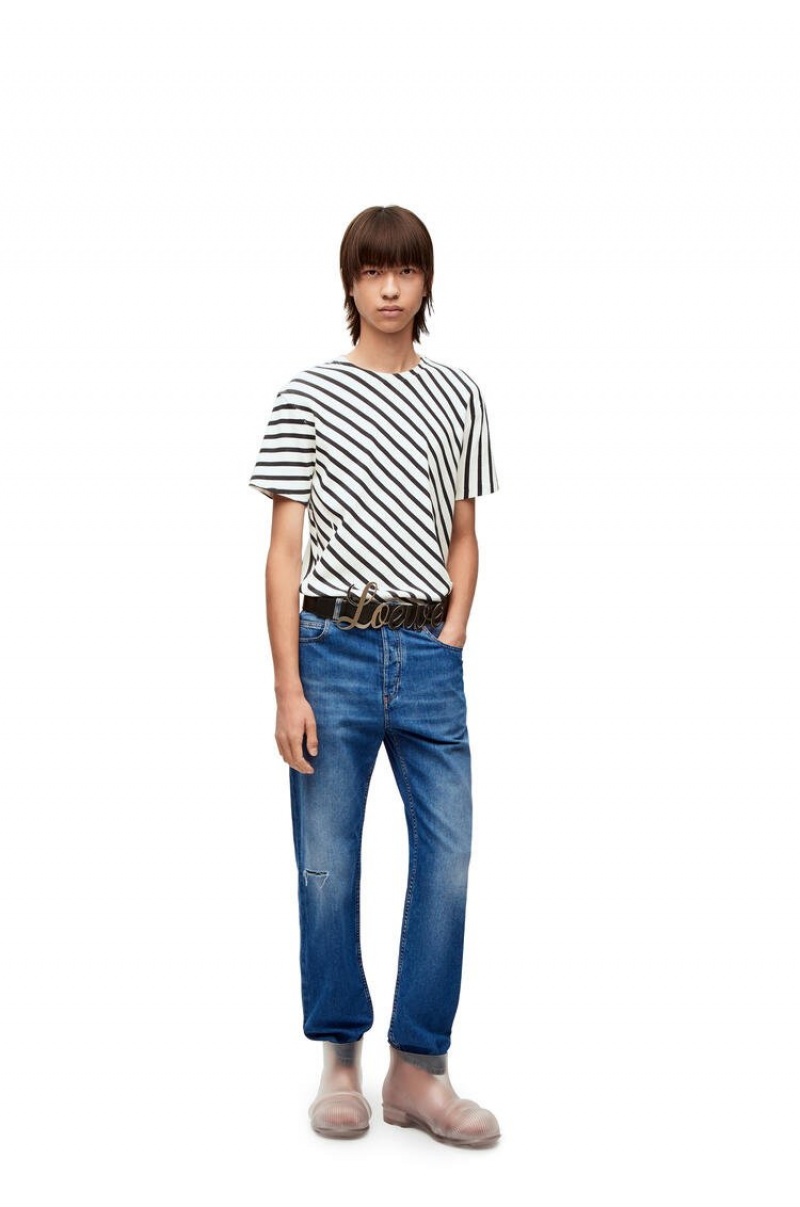 Jeans Loewe Jeans in washed denim Hombre Indigo Azules | 458LMVCTB