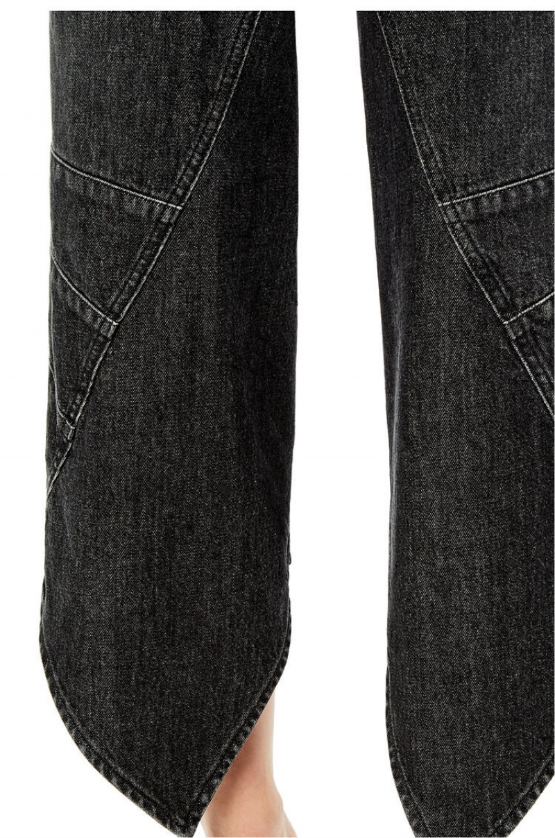 Jenas Loewe Curved jeans in denim Mujer Negras | 720UJHCEO