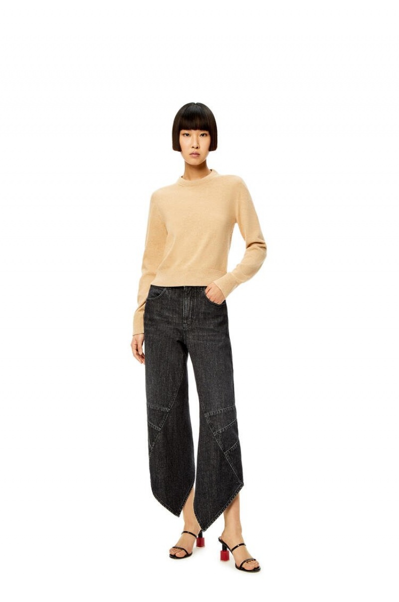 Jenas Loewe Curved jeans in denim Mujer Negras | 720UJHCEO