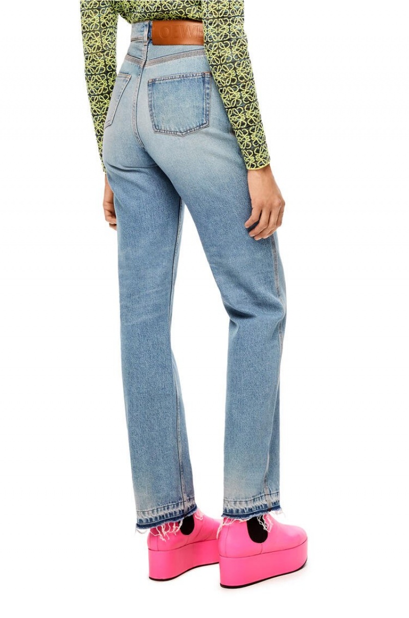 Jenas Loewe Directo leg jeans in denim Mujer Washed Denim | 752FGPNIY