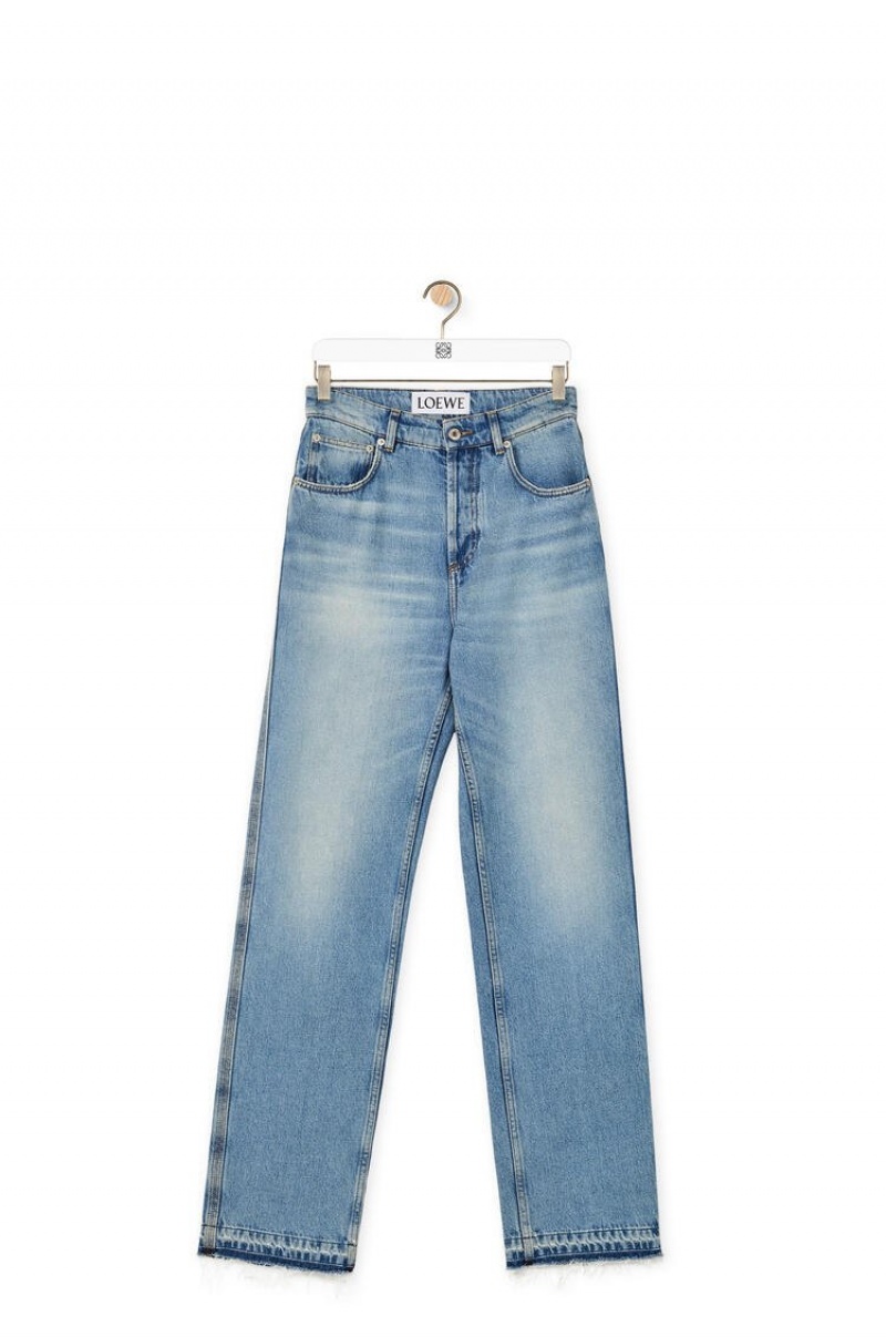 Jenas Loewe Directo leg jeans in denim Mujer Washed Denim | 752FGPNIY