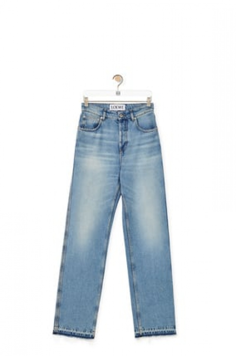 Jenas Loewe Directo leg jeans in denim Mujer Washed Denim | 752FGPNIY