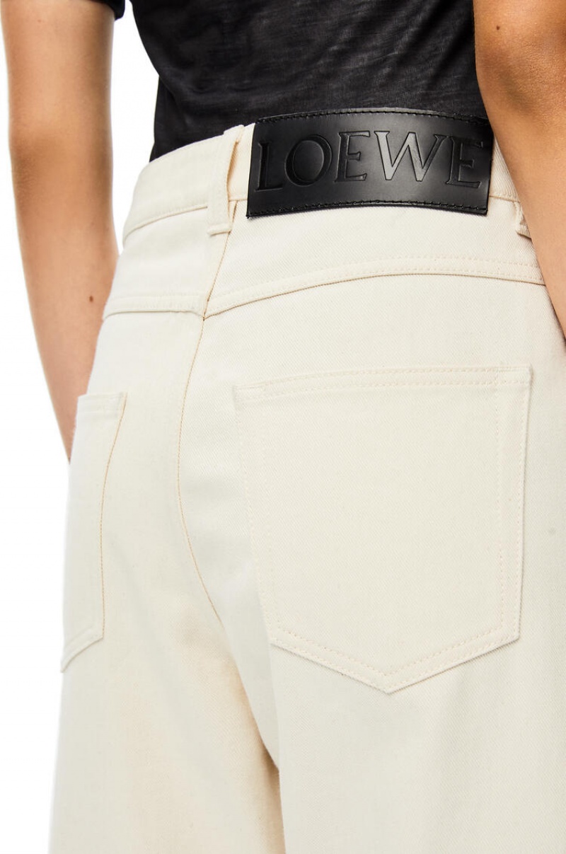 Jenas Loewe Fisherman jeans in denim Mujer Ivory | 321WIPMRF