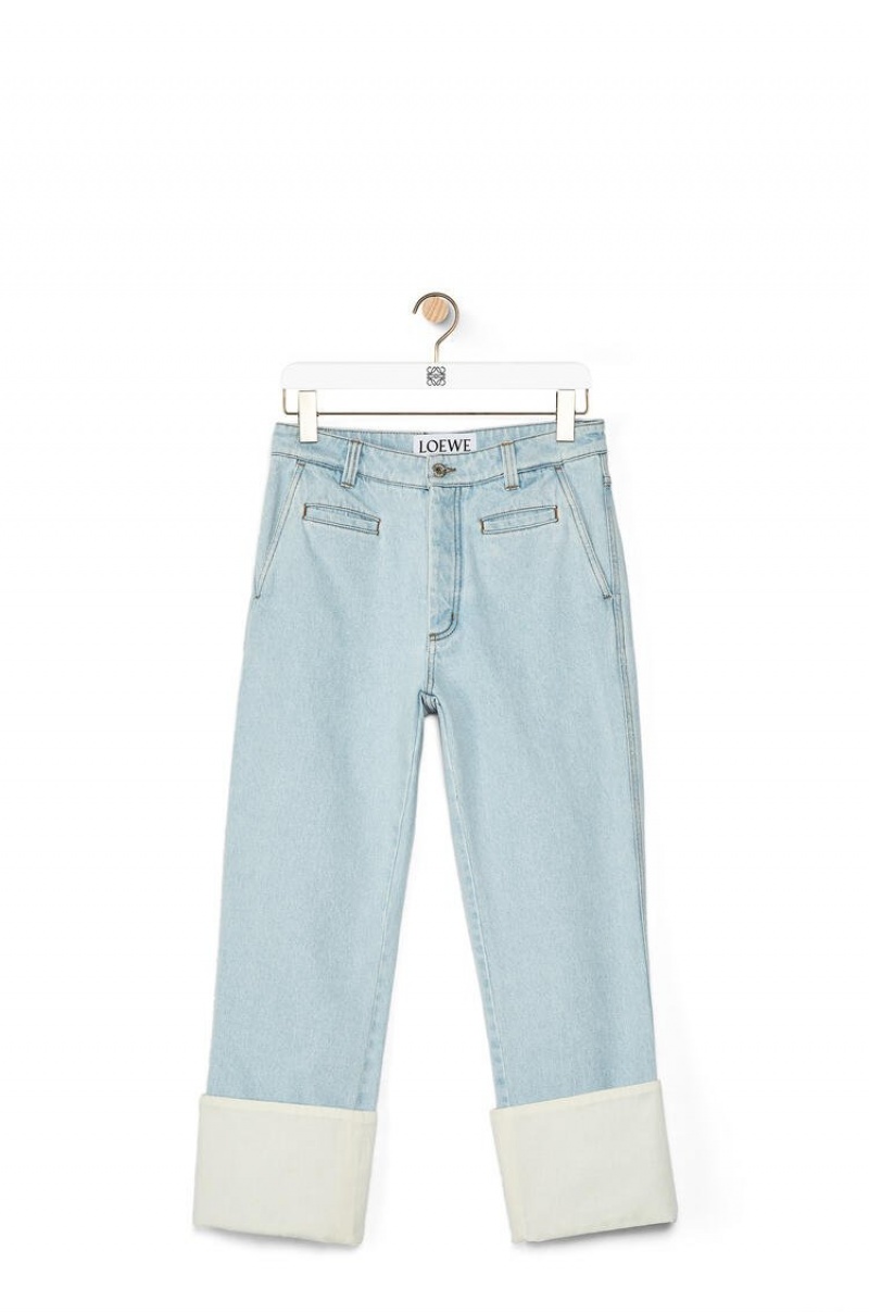 Jenas Loewe Fisherman jeans in denim Mujer Azules Claro | 370KTOBWU