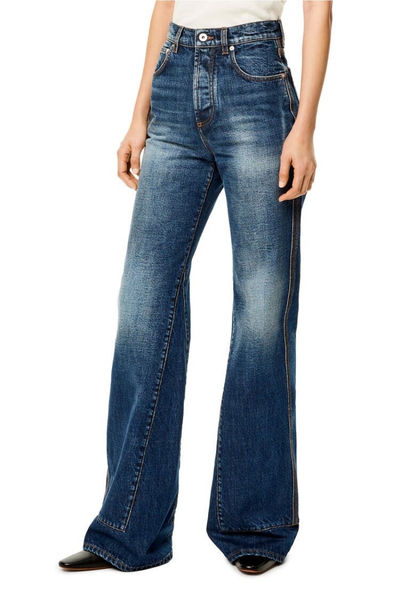 Jenas Loewe Logo jeans in denim Mujer Washed Denim | 253VZXSCB