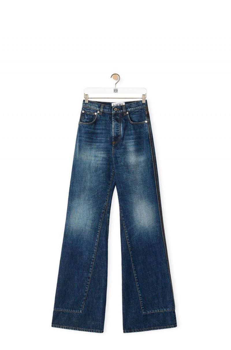 Jenas Loewe Logo jeans in denim Mujer Washed Denim | 253VZXSCB