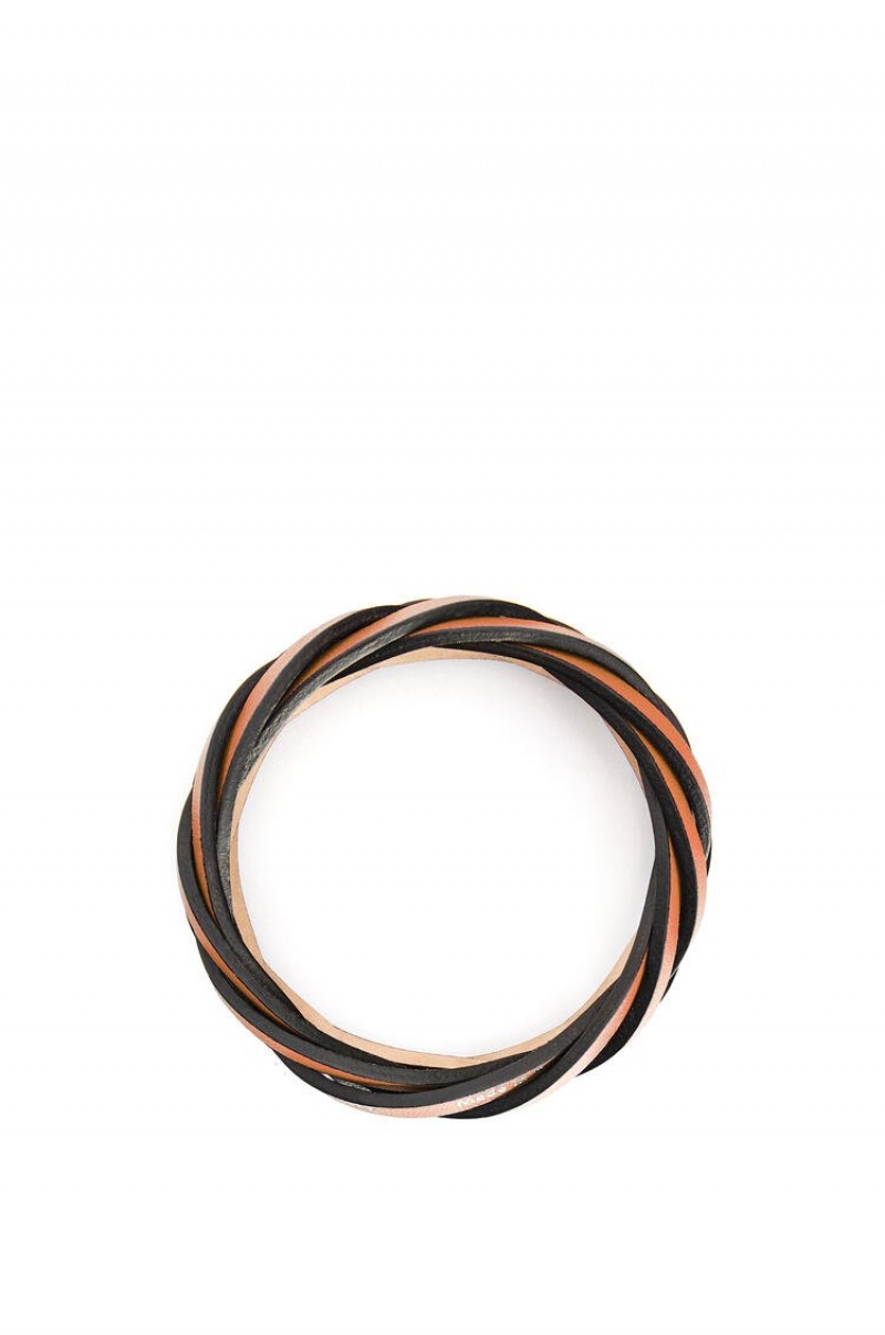 Joyería Loewe Braided bangle in classic calfskin Mujer Tan | 165ETWRSQ