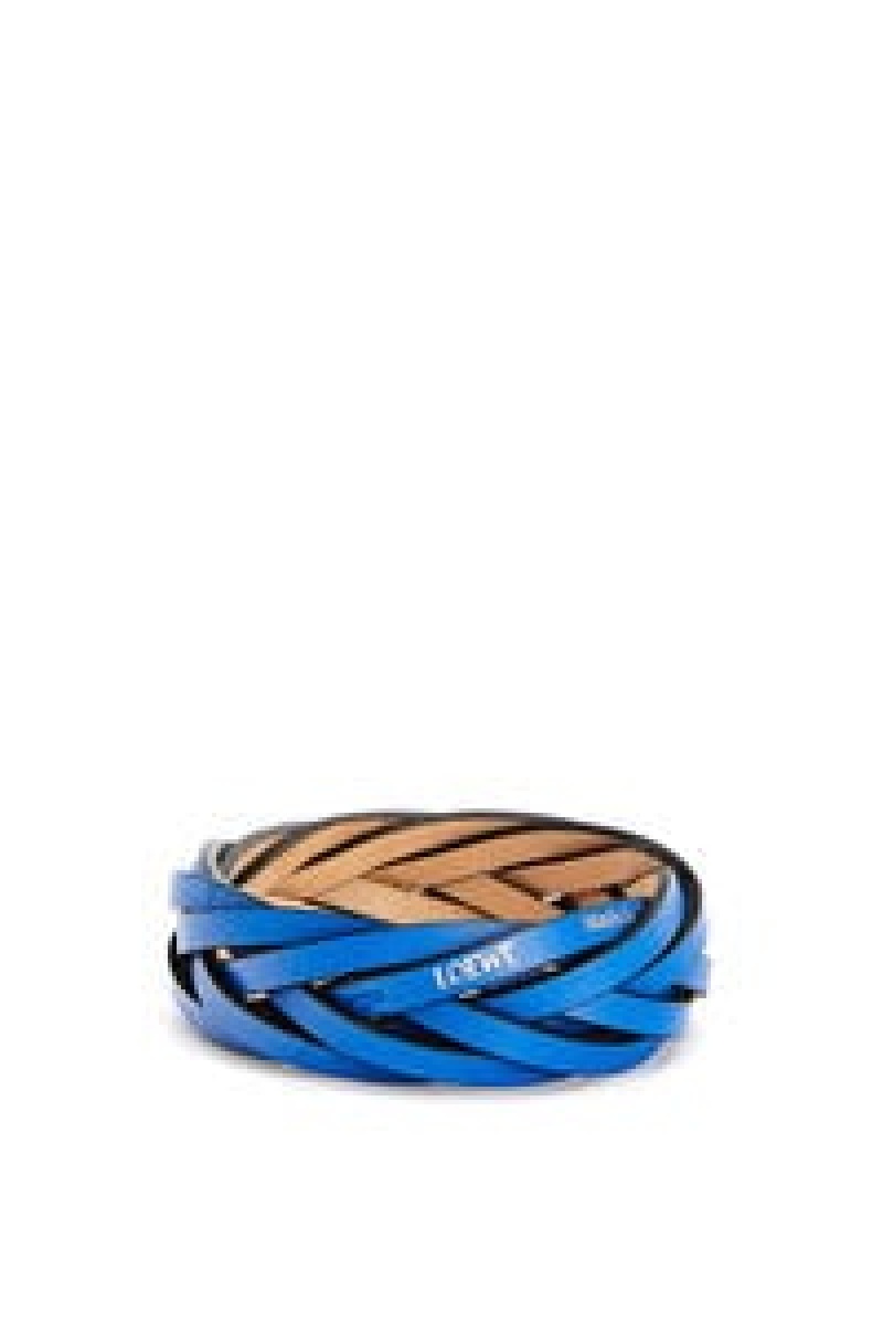 Joyería Loewe Braided bangle in classic calfskin Mujer Tan | 165ETWRSQ