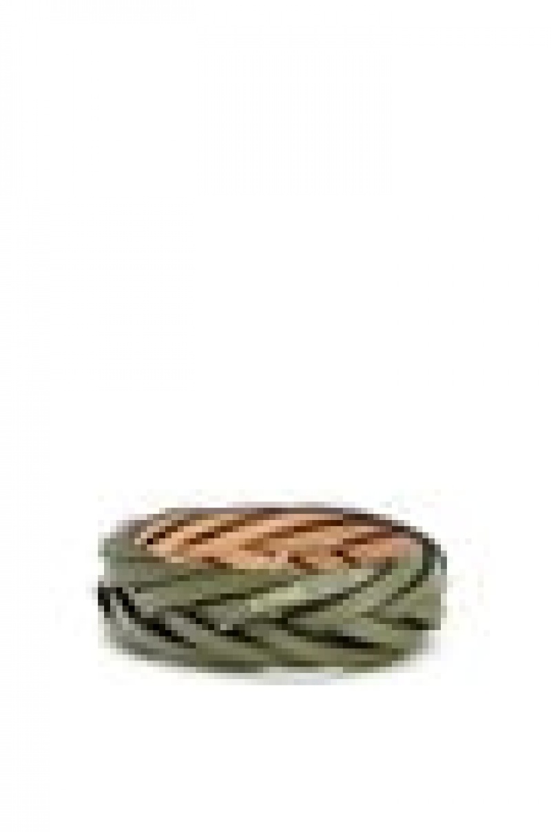 Joyería Loewe Braided bangle in classic calfskin Mujer Verde | 786UZGYLQ