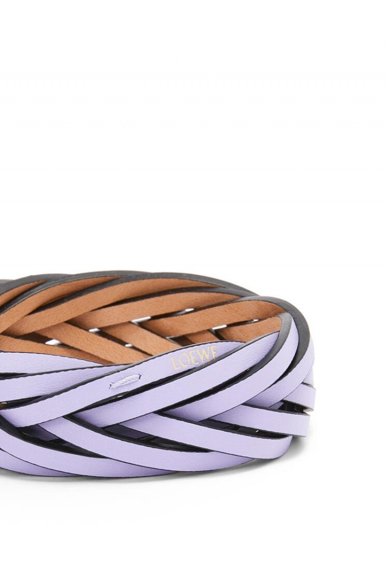 Joyería Loewe Braided bangle in classic calfskin Mujer Lavanda | 271QYLSMW