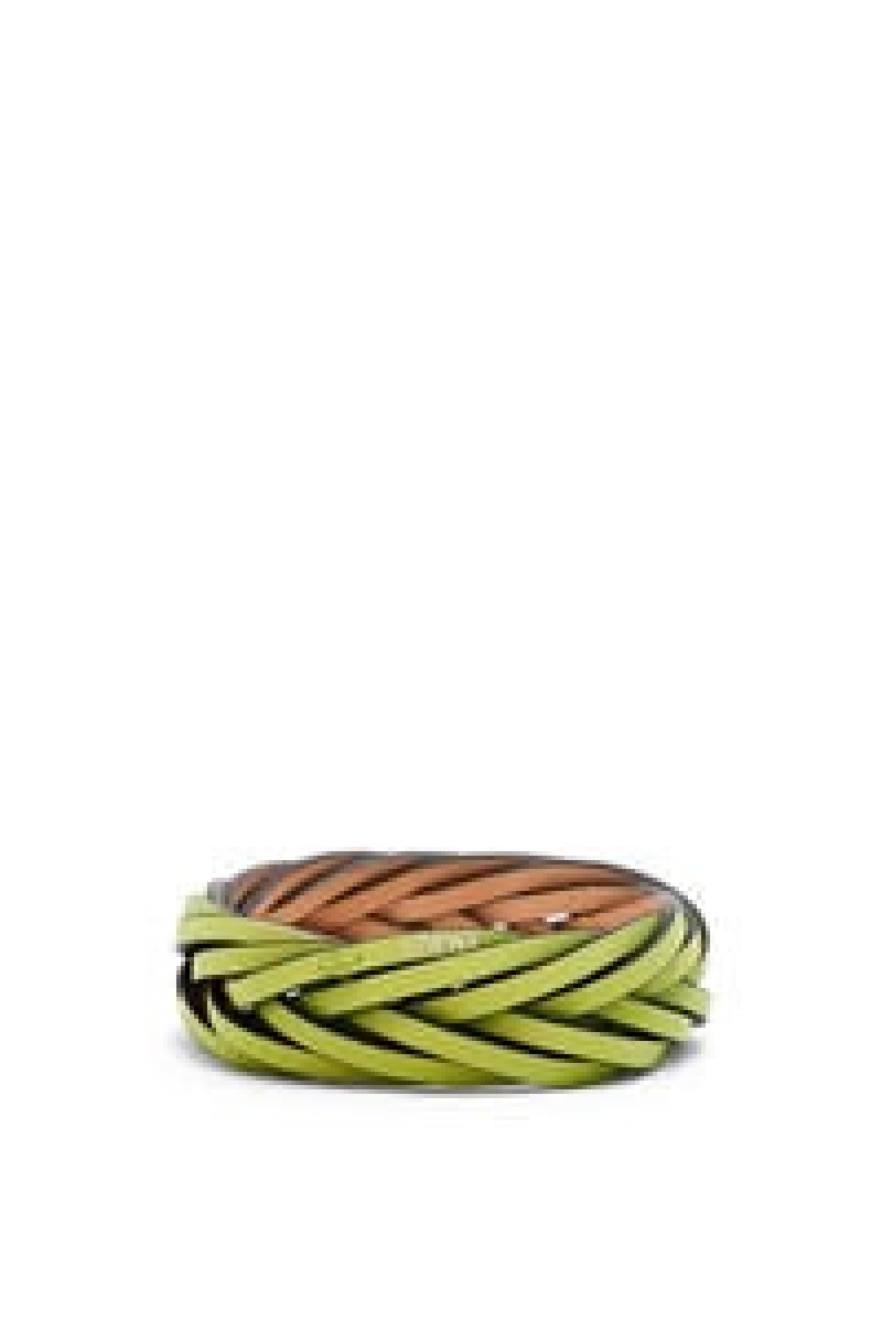 Joyería Loewe Braided bangle in classic calfskin Mujer Lavanda | 271QYLSMW