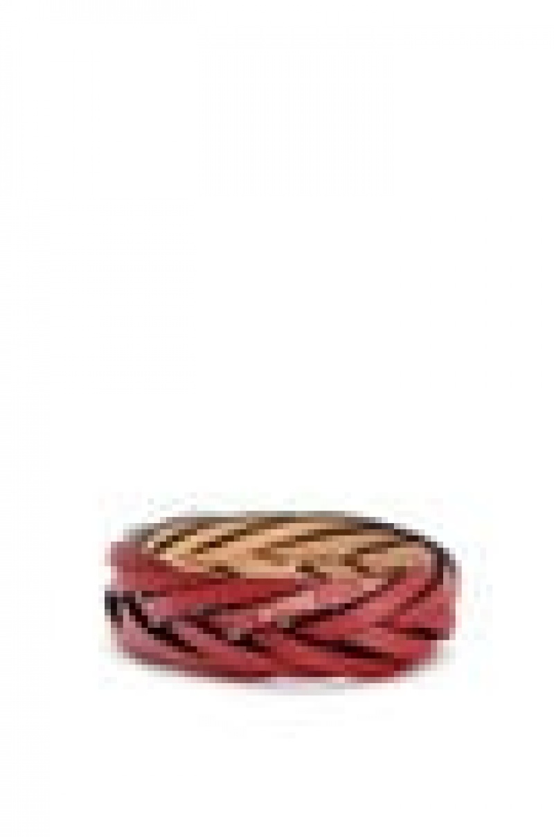 Joyería Loewe Braided bangle in classic calfskin Mujer Rojas Oscuro | 318MYKDXG