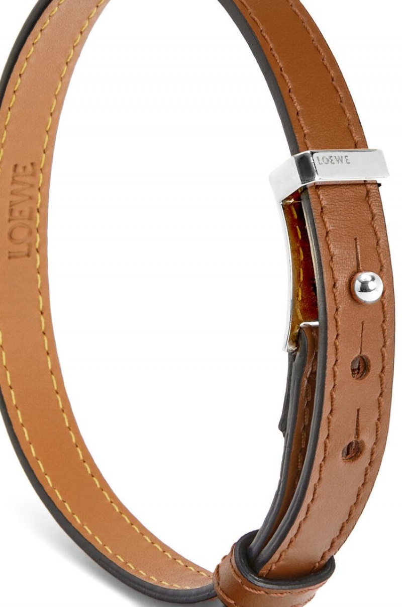 Joyería Loewe Double bracelet in calfskin Mujer Tan | 259ZUYDFB