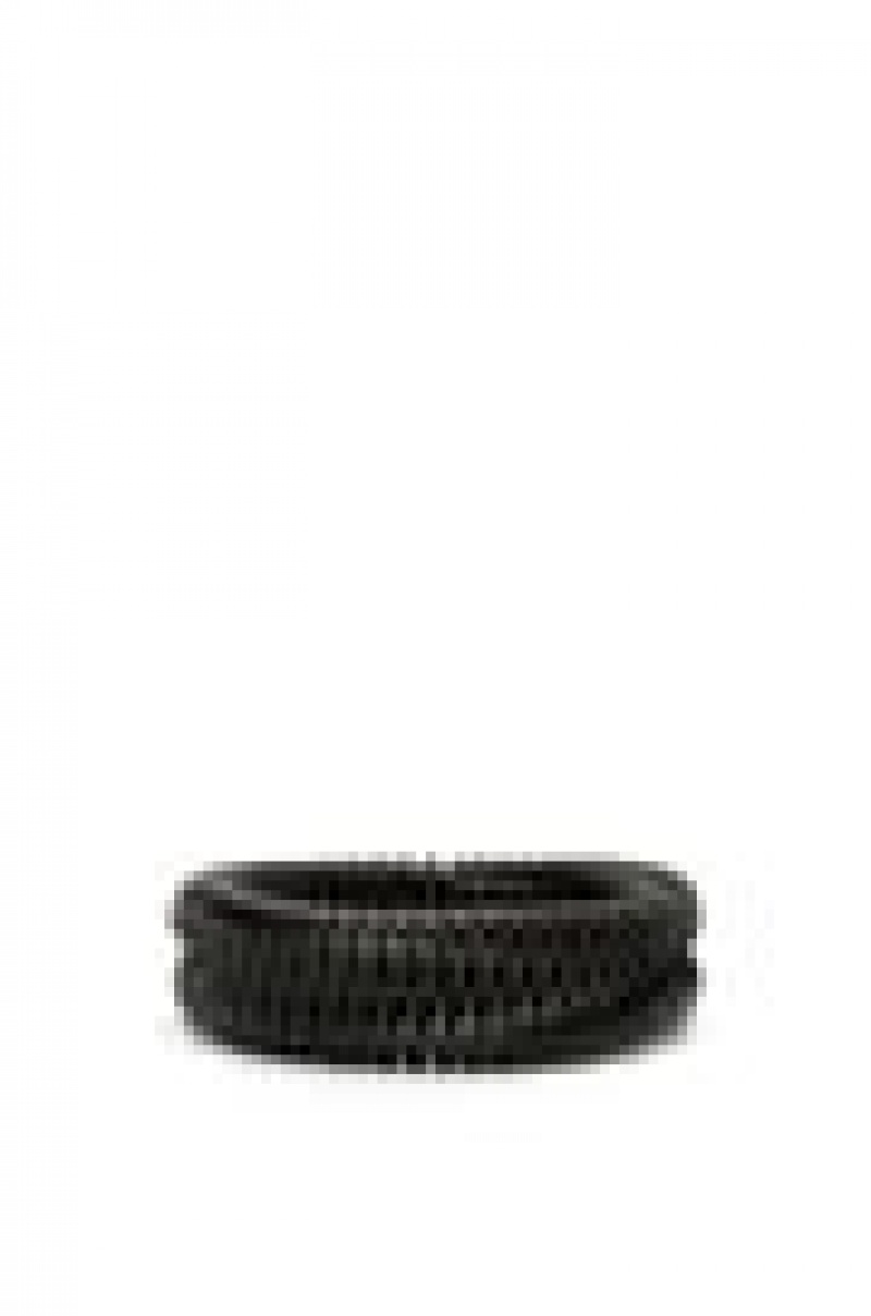 Joyería Loewe Interlock bangle in classic calfskin Mujer Negras | 294FLVQAS