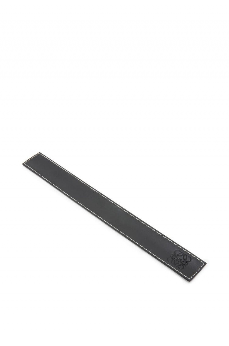 Joyería Loewe Small slap bracelet in calfskin Mujer Negras | 023KPXERY