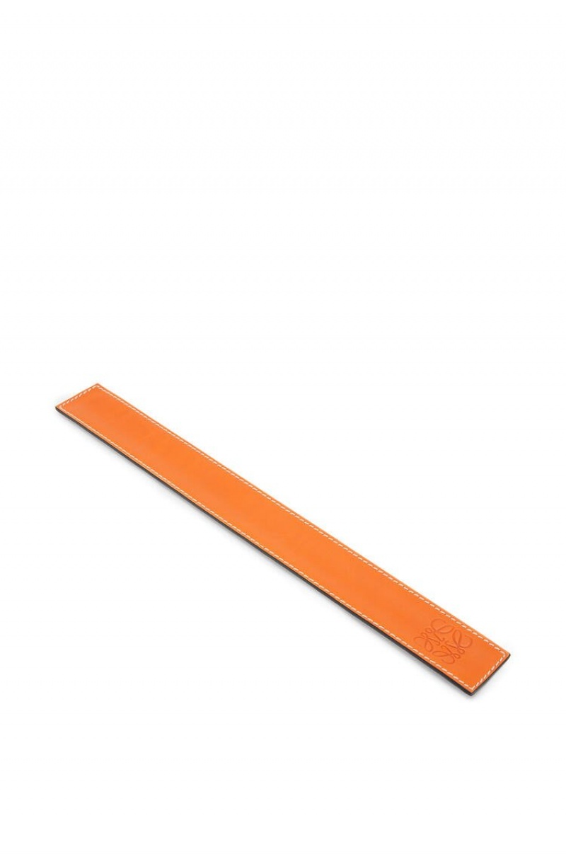 Joyería Loewe Small slap bracelet in calfskin Mujer Naranjas | 758SATNYW