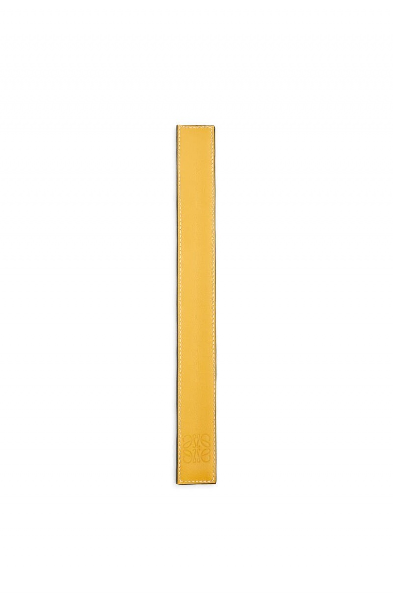 Joyería Loewe Small slap bracelet in calfskin Mujer Amarillo | 710ZMRANQ