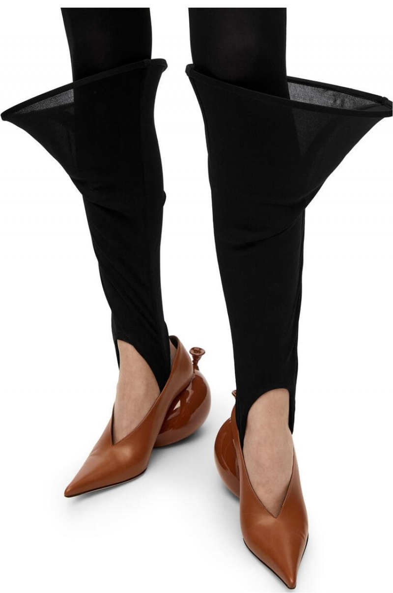 Leggins Loewe Hoop leggings in viscose Mujer Negras | 142GWKTRO