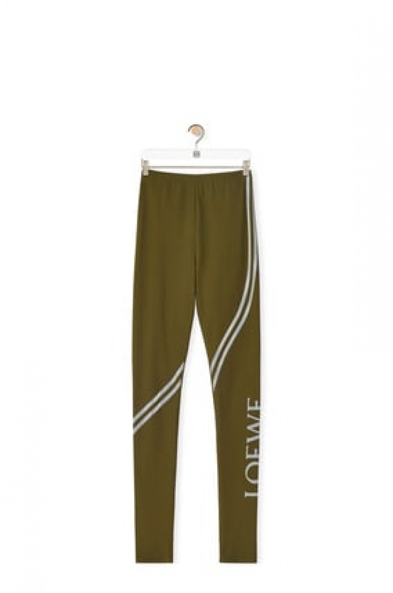 Leggins Loewe LOEWE leggings in polyamide Mujer Verde | 065FVTYND